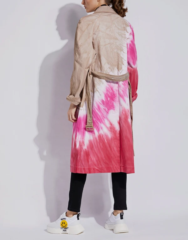 MSGM Tie-dyed Trench Coat