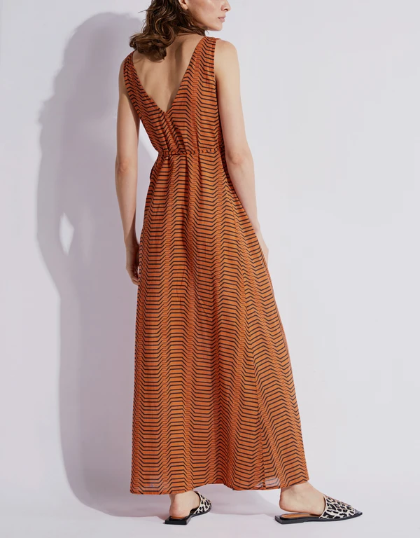 Diane Von Furstenberg DVF x Onia Grace Wrapped Maxi Dress