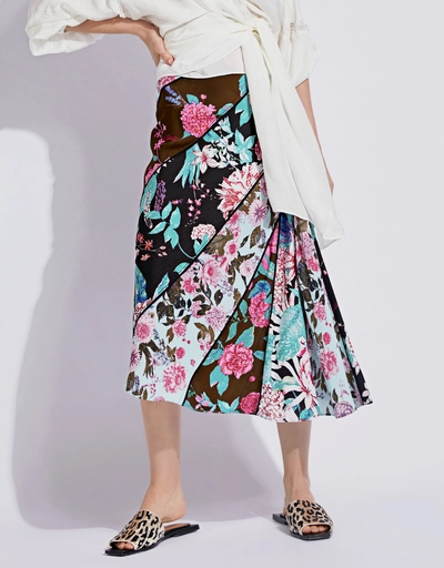 Mariel Floral Jacquard Midi Skirt