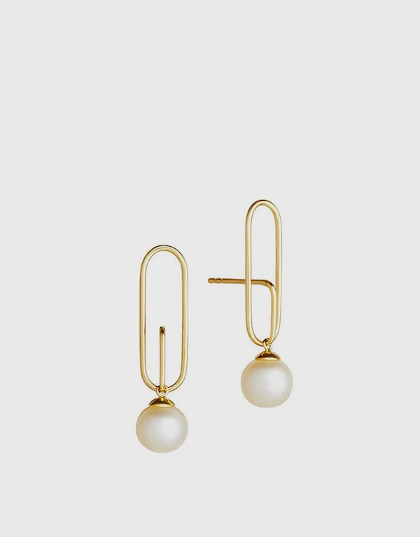 Ruifier Jewelry  Astra Ellipse 18ct Yellow Gold Earrings 