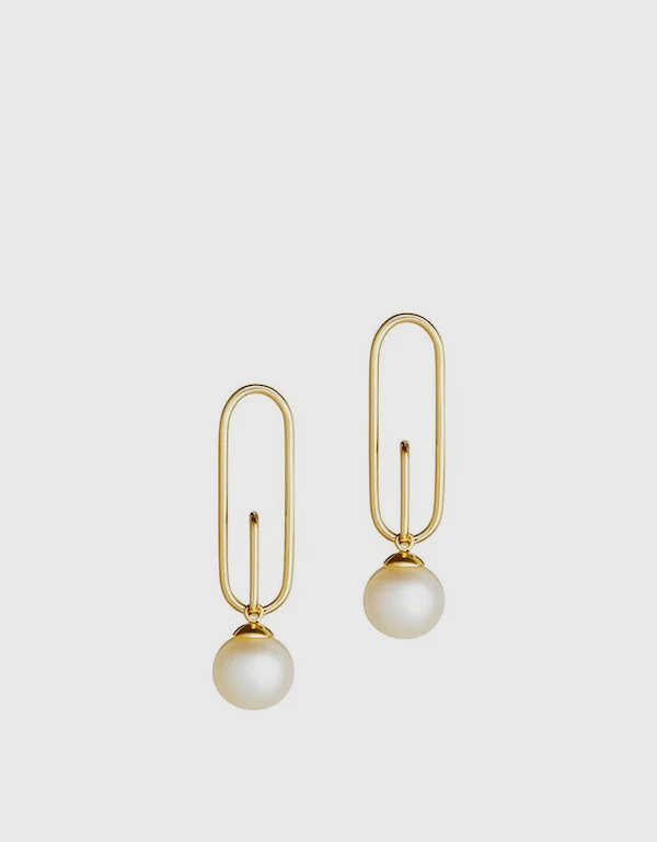 Ruifier Jewelry  Astra Ellipse 18ct Yellow Gold Earrings 