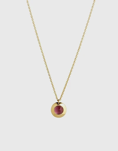 Gems of Cosmo Rubellite 18ct Yellow Gold Necklace 