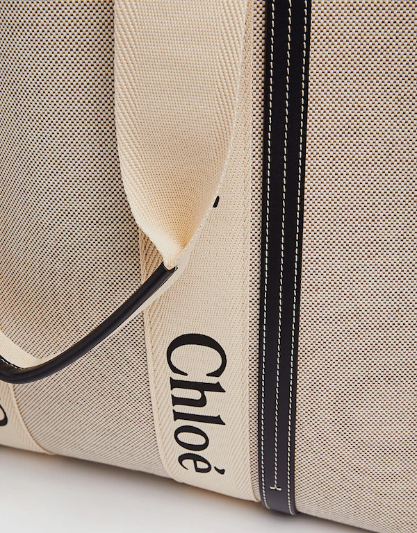 Chloé Woody Large Canvas Tote Bag
