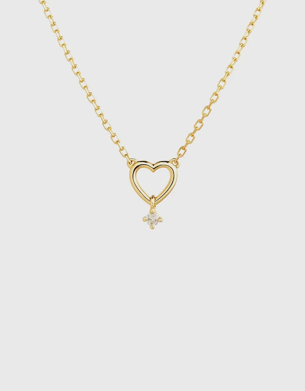 Ruifier Jewelry  Scintilla Amore 18ct Yellow Gold Diamond Pendant Necklace 