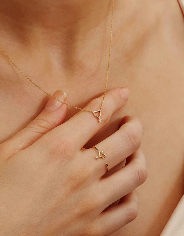 Ruifier Jewelry  Scintilla Amore 18ct 黃金鑽石吊墜項鍊