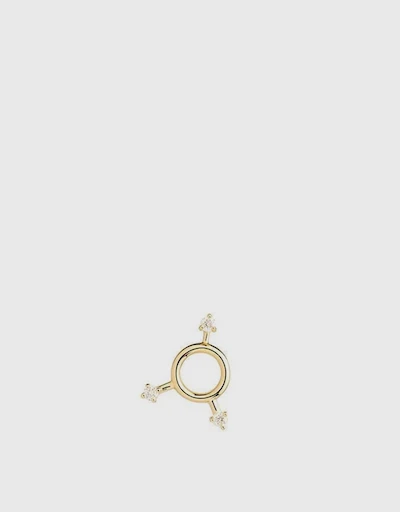 Scintilla Sol Orb 18k黃金鑽石耳釘耳環