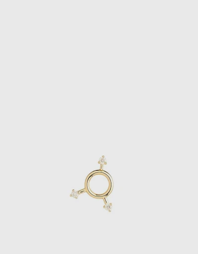 Scintilla Sol Orb 18k黃金鑽石耳釘耳環