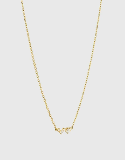 Scintilla Alpha Ray 18ct Yellow Gold with Diamonds Necklace 