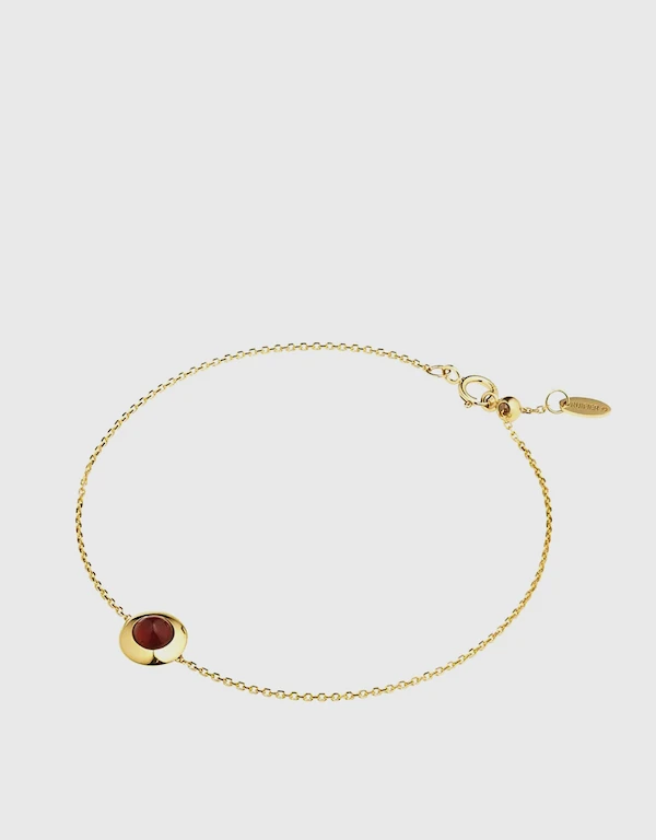 Ruifier Jewelry  Gems of Cosmo Garnet 18ct Yellow Gold Bracelet 