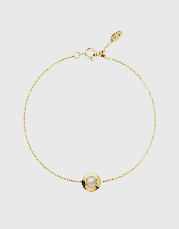Ruifier Jewelry  Gems of Cosmo Moonstone 18ct Yellow Gold Bracelet 