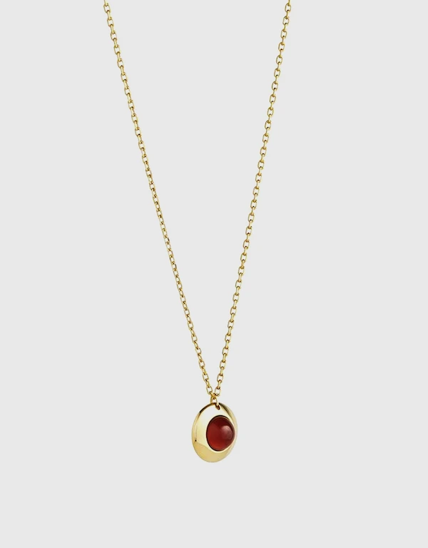 Ruifier Jewelry  Gems of Cosmo Garnet 18ct Yellow Gold Necklace 