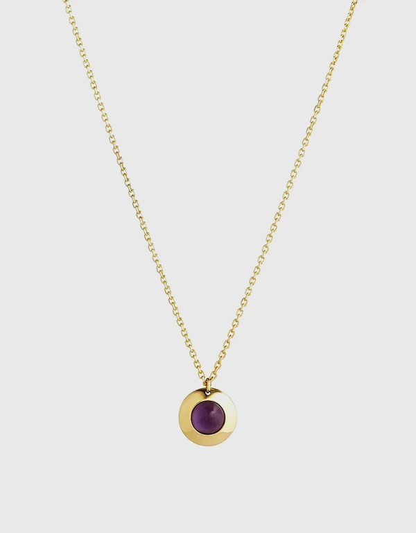 Ruifier Jewelry  Gems of Cosmo Amethyst 18ct Yellow Gold Necklace 