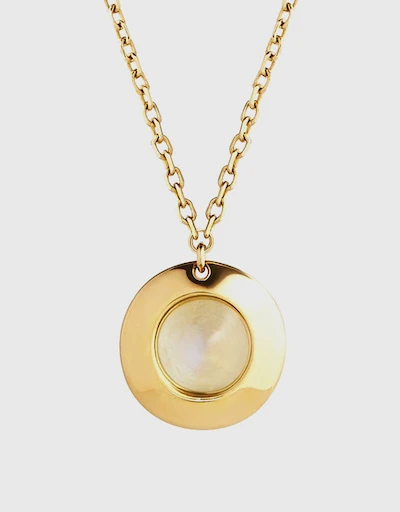Gems of Cosmo Moonstone 18ct Yellow Gold Necklace 