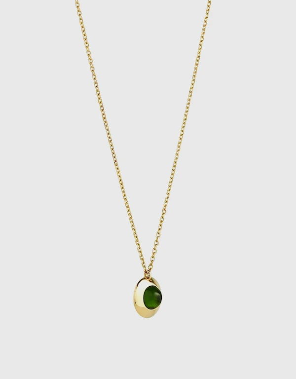 Ruifier Jewelry  Gems of Cosmo Diopside 18ct Yellow Gold Necklace 