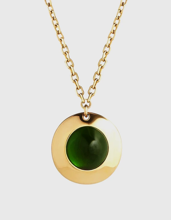 Ruifier Jewelry  Gems of Cosmo Diopside 18ct Yellow Gold Necklace 