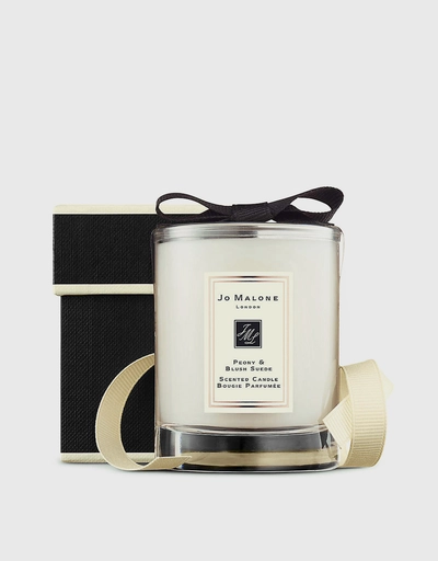 Peony and Blush Suede Travel Candle 60g