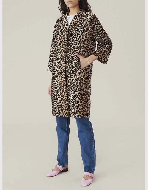 Leopard Canvas (Coats,Knee Length) IFCHIC.COM