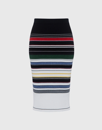Ockie Striped Knit Skirt