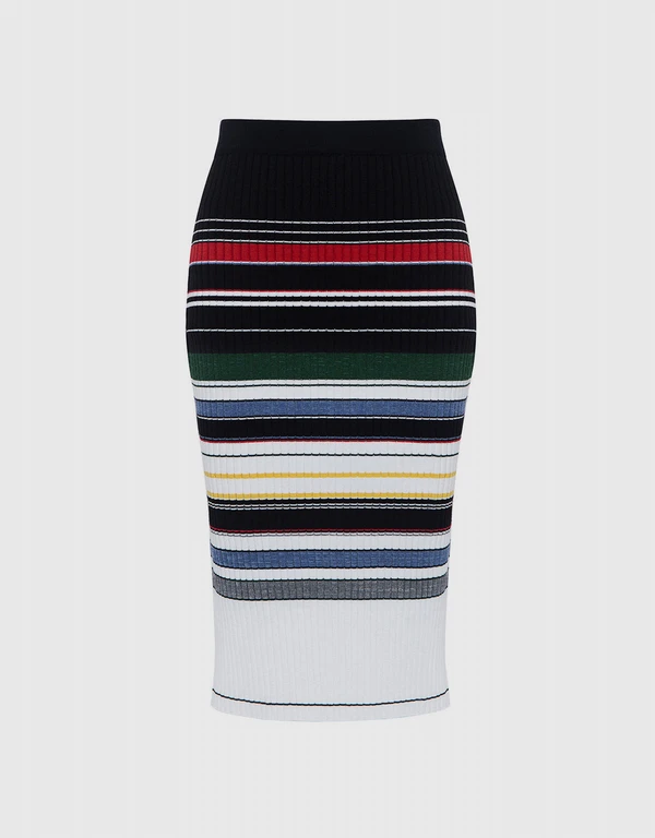 Preen Line Ockie Striped Knit Skirt