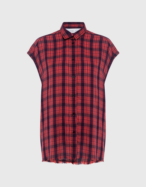 oversized short sleeve flannel