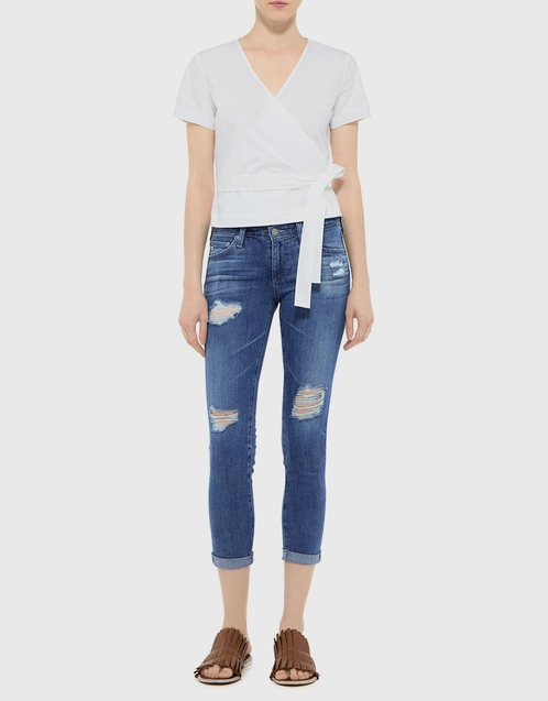 Stilt Roll-Up Low Rise Distressed Skinny Jeans