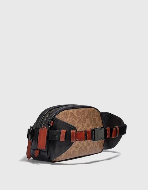 Hitch Signature Canvas With Horse And Carriage Print Belt Bag 