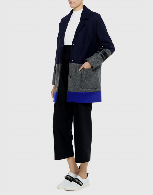 Mother of Pearl Iona Color Block Coat (Coats,Short) IFCHIC.COM