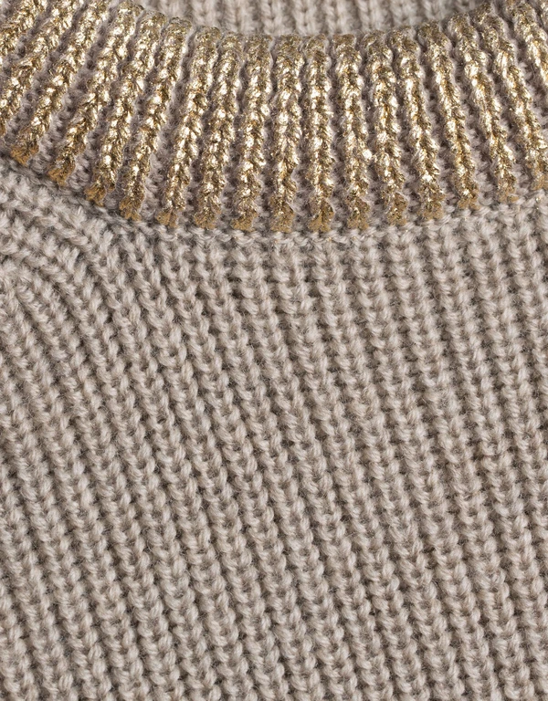 Oslo金屬羊毛螺紋毛衣