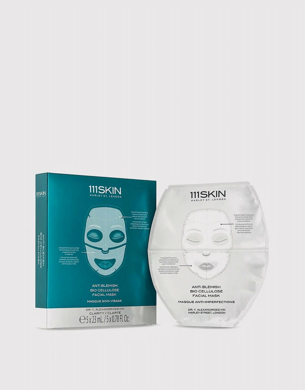 111Skin Anti Blemish Bio Cellulose Facial Mask 5 Sheets