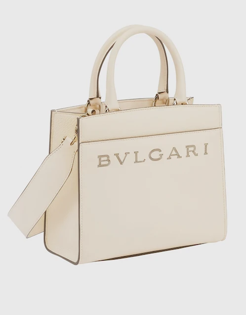 Bvlgari Logo Small Calfskin Tote Bag