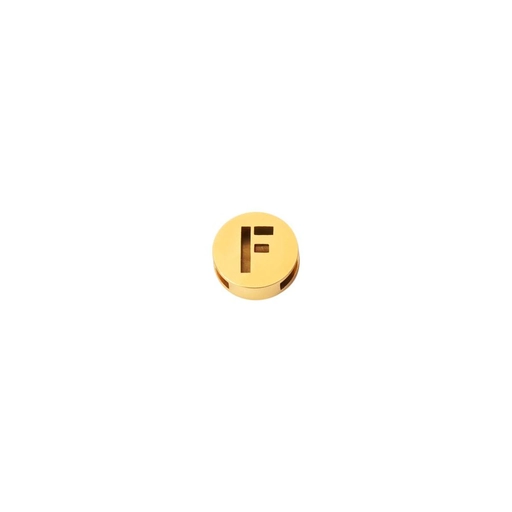 Pick Me F Charm 18ct Yellow Gold Plated