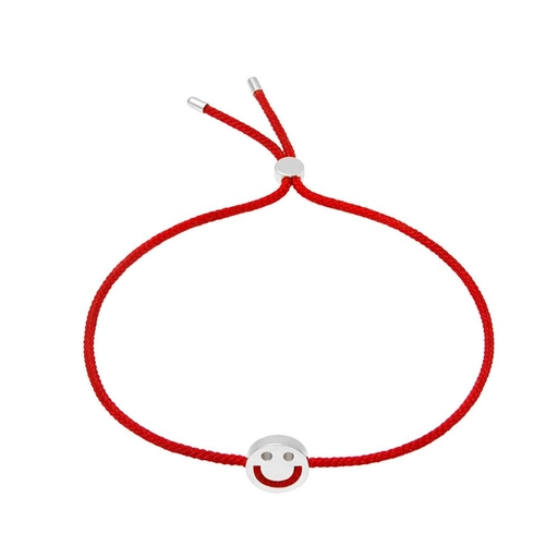 FRIENDS Happy Bracelet 18ct White Gold Red 