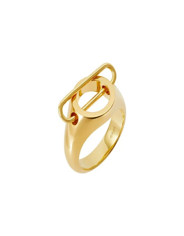 Ruifier Jewelry  NEXUS Centrum Ring 18ct Yellow Gold Vermeil
