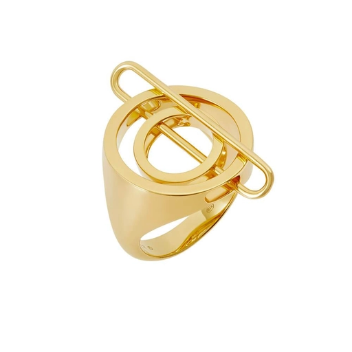 NEXUS Spin Ring 18ct White Gold Vermeil