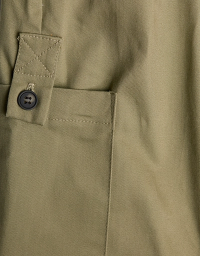 Structured Twill Cargo Pants