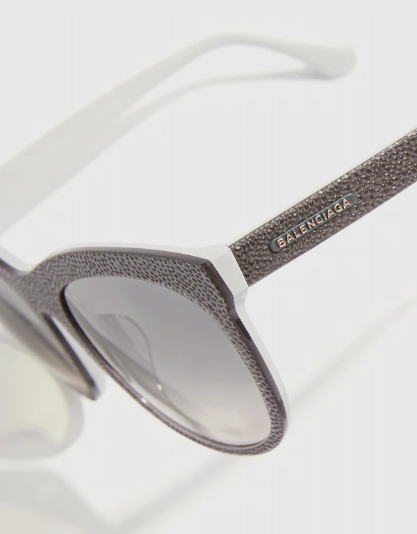 Gradient Textured Cat-eye Sunglasses