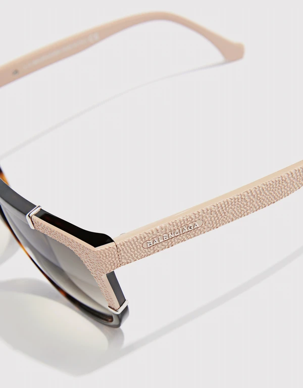 Balenciaga 漸層鏡片琥珀紋理飛行員太陽眼鏡