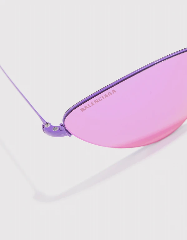Balenciaga Neon Mirror Cat-eye Sunglasses