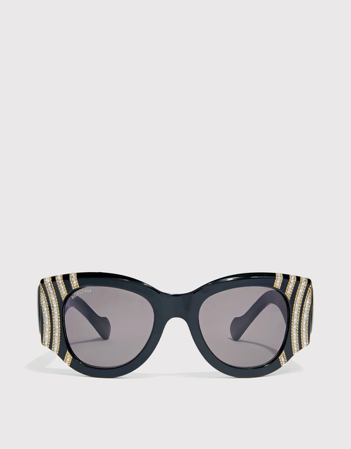 Balenciaga Limited Edition Rhinestone Zebra Printed Cat-eye Sunglasses ( Sunglasses,Cat Eye)