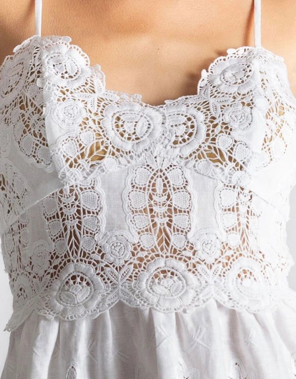 Miguelina Sara Dragonfly Embroidery Dress