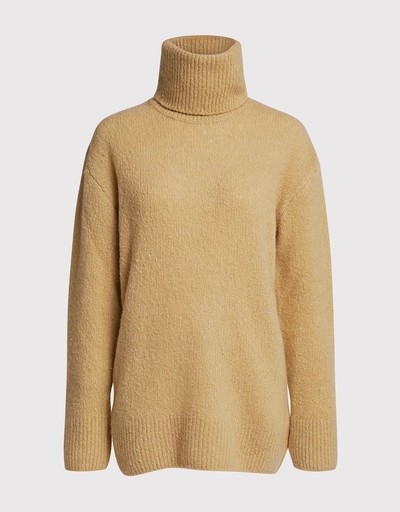 Recycled Cashmere Roll Neck Sweater