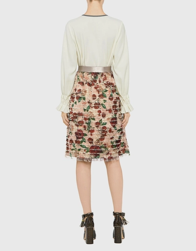Emelia Feathered Fringe Skirt