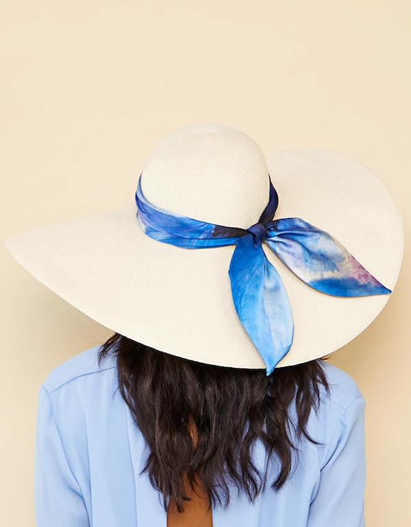 Sunny Wide-brimmed Straw Sunhat-Ivory