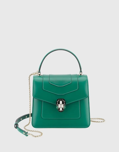 Serpenti Forever Small Leather  Top Handle Bag