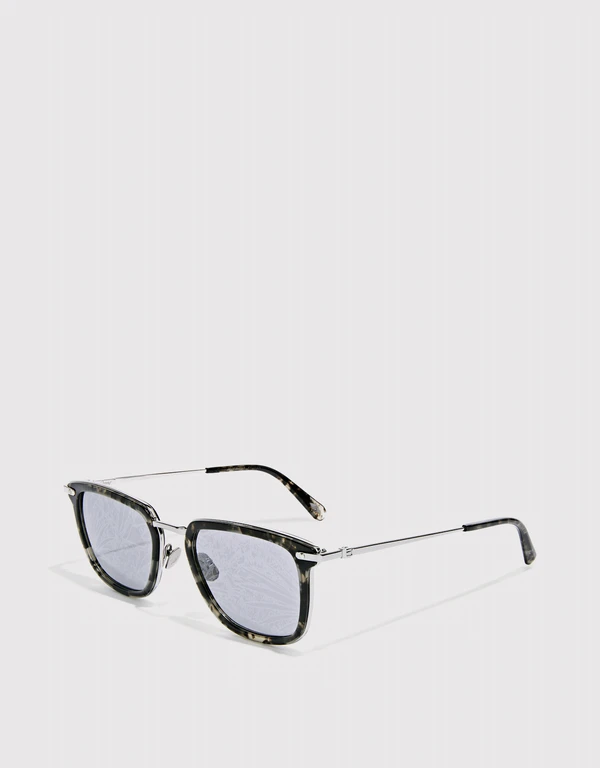 Brioni Havana Squared Sunglasses