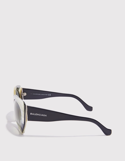 Gradient Printed Cat-eye Sunglasses
