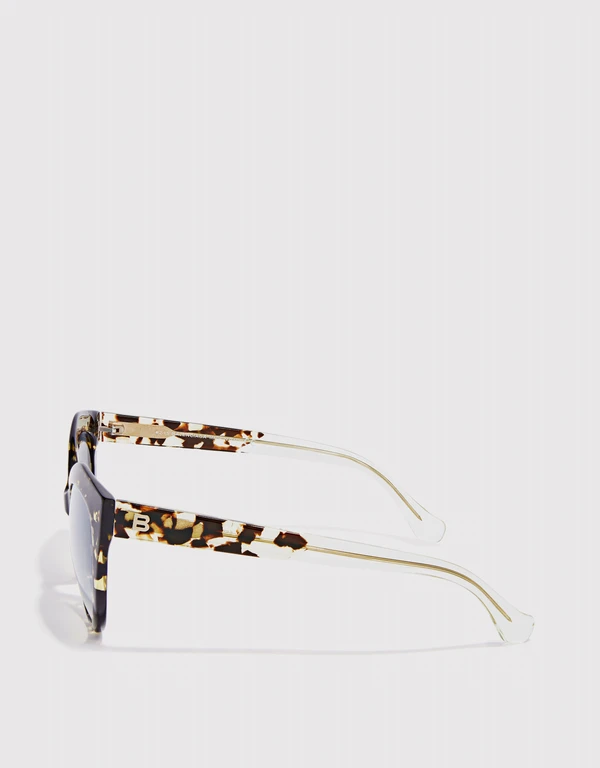 Balenciaga 漸層鏡片琥珀貓眼太陽眼鏡