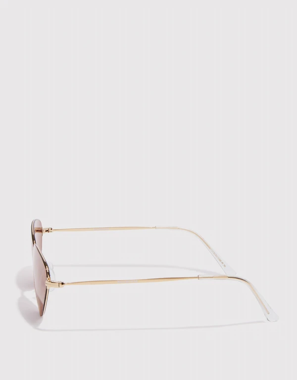 Balenciaga Logo Printed Lens Cat-eye Sunglasses