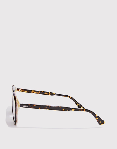 玳瑁貓眼框太陽眼鏡