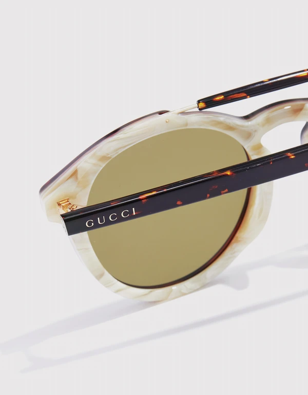 Gucci Tortoise Cat-eye Sunglasses